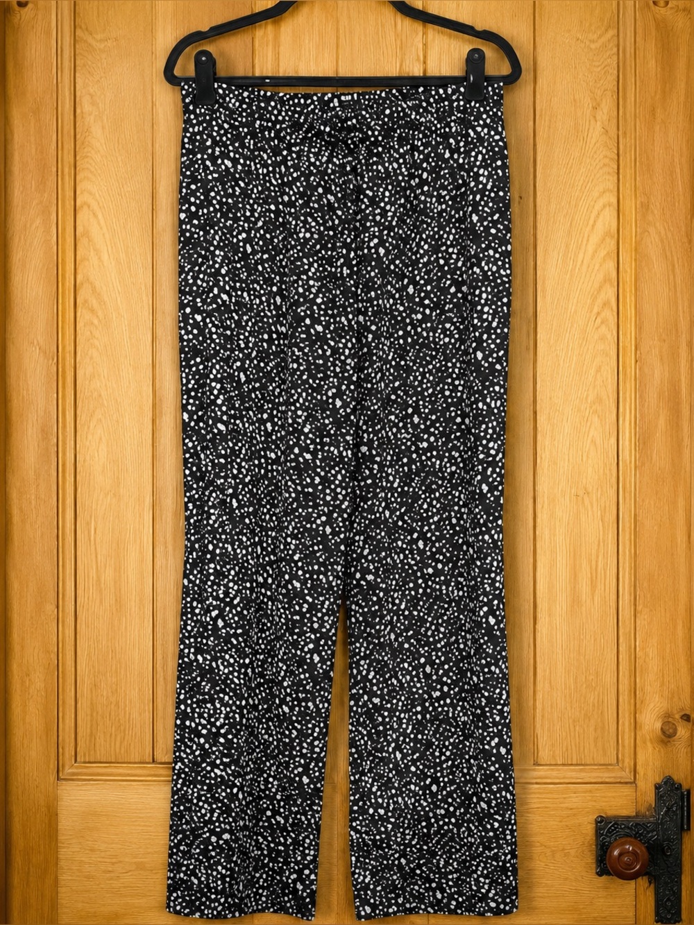 Banana Republic Black White & Tan Printed Pull-On Pants Women’s Medium